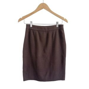 Olive & Oak Brown Knit Mini Pencil Skirt